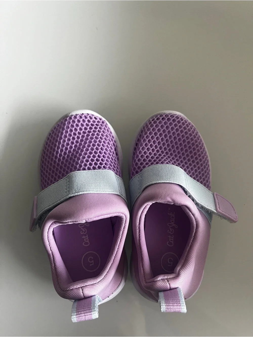 Cat & Jack Lavender Mesh Water Shoes with Hook-and-Loop Strap